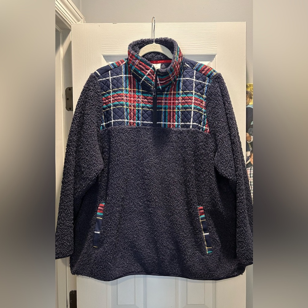 Vera Bradley 2XL New w/o tags quarter zip plaid. Women’s.
